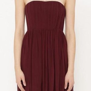 Alice and olivia silk strapless dress